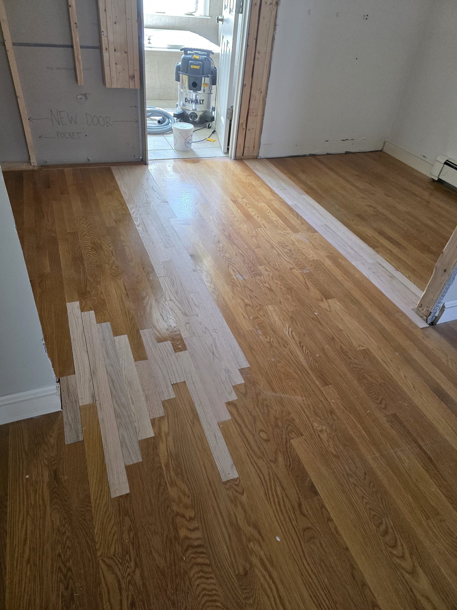 Hardwood floor repair with replacement boards — I&P Flooring project